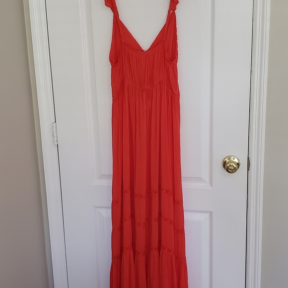 Forever 21 orange 🍊 maxi dress - Picture 4 of 5